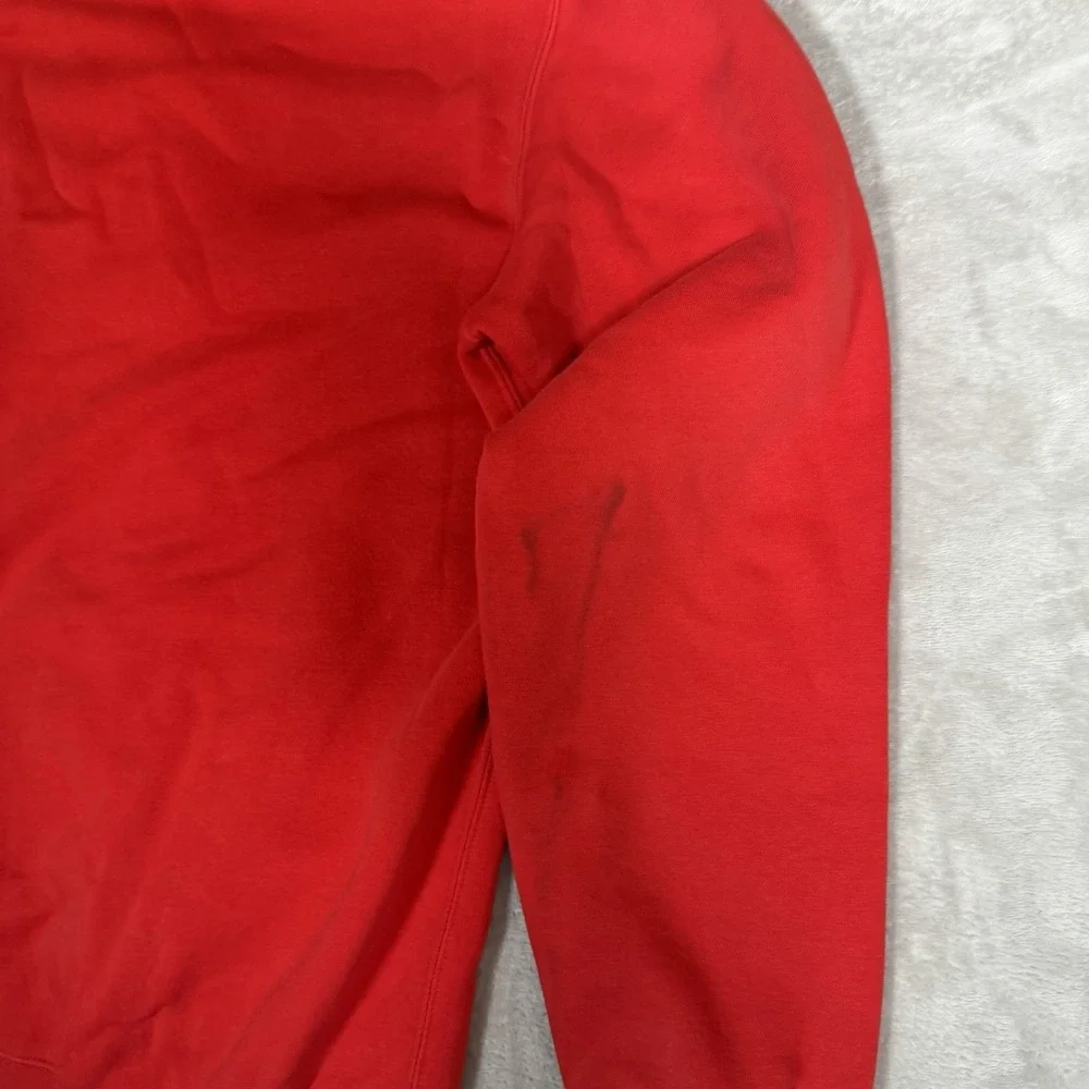 Nike Just Do It JDI Pullover Hoodie Red Black Fleece Men’s Medium M Graphic